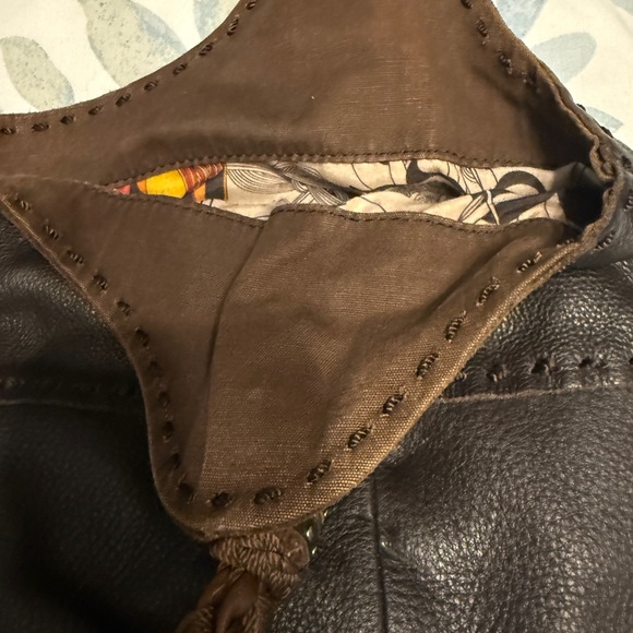 The Sak Brown Leather Hobo Bag with Braided Handle - Picture 2 of 4